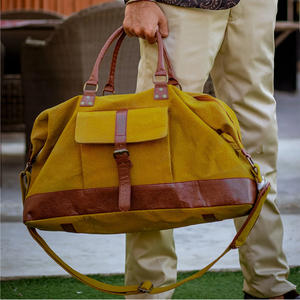 Custom Large Waterproof Genuine <b>Leather</b> Duffle Sport <b>Bag</b> for <b>Women</b> Overnight <b>Weekender</b> Garment Duffle <b>Bag</b> - Product Image 6