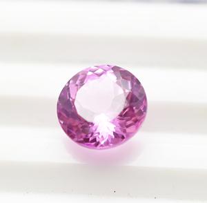 Ceylon Pink Sapphire Padparadscha Diamond Cut 3 mm a 6 mm Calibrado Lab Piedra preciosa de cuarzo suelta para joyería - Product Image 3