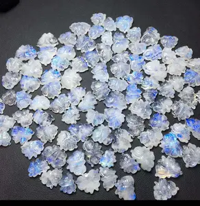 Batu permata ukiran kupu-kupu Super halus mengkilap kristal kuarsa kupu-kupu batu permata untuk membuat liontin perhiasan