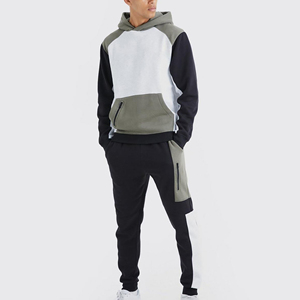 Ensemble de survêtement décontracté surdimensionné personnalisé de style streetwear, sweat-shirt à capuche en molleton épais, pantalon de survêtement, délavage délavé, séchage rapide - Product Image 1