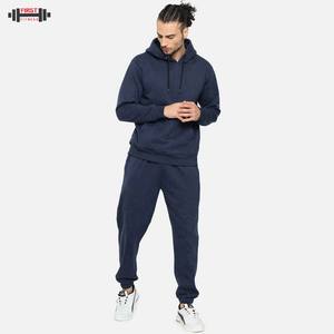 Ensemble de survêtement homme hiver 2025 coupe-vent à manches longues, molleton 100 % coton, grande taille, pour l'entraînement et le sport - Product Image 1