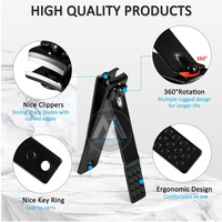 Ensemble de manucure professionnel MAQNSCO pour les soins des ongles, kit en acier inoxydable de 26 pièces avec anneaux colorés