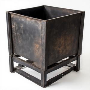 Fogón de acero profundo estilo moderno AshGlow con paneles laterales decorativos para jardín al aire libre Patio calefacción Camping decoración uso - Product Image 3