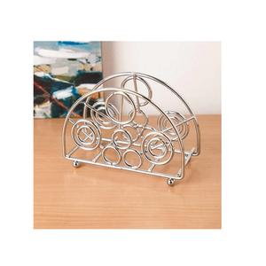 Porte-serviettes en métal dessus de table porte-mouchoir décoratif de luxe en gros forme personnalisée fait à la main porte-serviettes de marque - Product Image 2