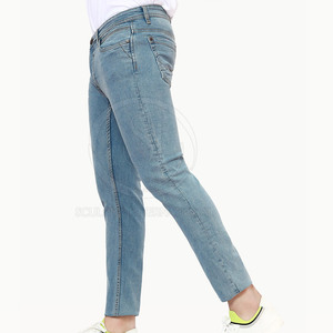 Jeans décontractés pour hommes de haute qualité pantalons salopette légère conception d'impression 100% coton taille moyenne derniers services OEM de mode de rue haute - Product Image 1