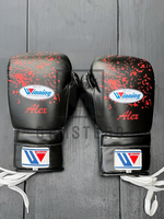 GYMSTERO - Juego de Boxeo de Piel de Vacuno Genuina de Primera Calidad, Hecho a Medida, con Guantes de Boxeo Profesionales con Cordones