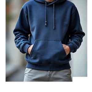 Sweat à capuche en coton et élasthanne de coupe standard avec logo personnalisé pour hommes, fermeture à glissière épaisse, écologique BD - Product Image 1