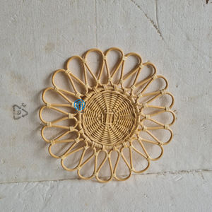 โรงงานหวาย Placemats เครื่องชาร์จแผ่นหวายธรรมชาติบนโต๊ะอาหารหวายแฮนด์เมดในเวียดนาม OEM ODM - Product Image 1