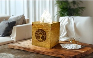 Boîte à mouchoirs en bois moderne avec finition élégante fabriquée à la main pour la décoration de la maison et du bureau à un prix abordable de l'Inde - Product Image 4