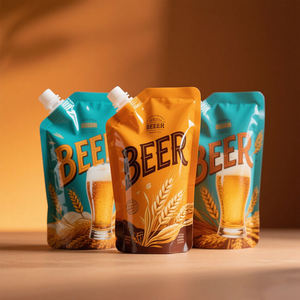 Custom Digital Printed Logo Portable Spout <strong>Pouch</strong> Liquid Beverage Bag Food Grade Material For Juice Wine Beer Packaging - Product Image 2