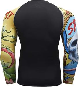 Custom Logo Long Sleeve Quick Dry Rash Guard for Men UV Protection <b>Surf</b> Swim Top Shirt Compression Protective long Sleeve Work - Product Image 2