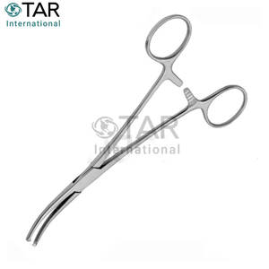 Fórceps de arteria OCHSNER KOCHER, pinza quirúrgica curvada de 18,0 cm, fórceps de arteria curvada de acero inoxidable, instrumentos médicos vasculares - Product Image 4