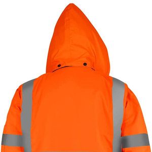 Customizable Adult Size Long Sleeve Safety <b>Jacket</b> for <b>Men</b> <b>Reflective</b> Polyester and Cotton Water-Proof with Logo Support - Product Image 5