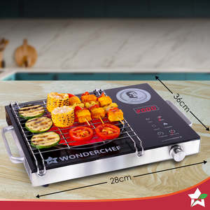 Table de cuisson infrarouge Easy Cook 2200W, cuisinière électrique portable, panneau numérique LED, commandes tactiles intelligentes, garantie automatique de 2 ans - Product Image 3