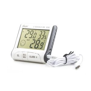 Thermomètre et hygromètre à sonde Max-Min intérieur/extérieur Diwu DC103 avec écran LED LCD - Product Image 3
