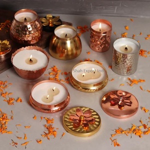 Hot Selling Metal Iron Gold Plated Candle <b>Jar</b> Eco-Friendly Handmade Modern Art Unique Luxury Candle Vessel for Home Christmas - Product Image 2