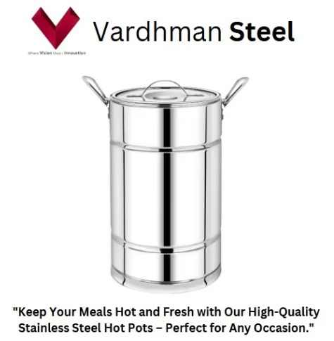 Customized Logo 20LTR Stainless Steel Hot Pot Large Metal Cooking Pot Food Warmer Casserole High Quality for Soup