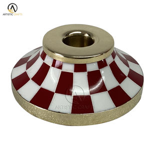 Chandeliers en bois de résine rayée faits à la main pour la décoration intérieure lanternes et chauffe-plat pour Noël et Pâques directement de l'Inde - Product Image 3