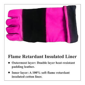 Industrial Thermal Resistant Welding Working <b>Gloves</b> Reinforced <b>Finger</b> Safety Welding Working <b>Gloves</b> - Product Image 5
