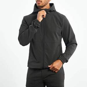 Customize Oem Logo Breathable Running Training Mens Hoodie Zip up Windbreaker Gym <b>Jacket</b> <b>Light</b> Weight Fabric - Product Image 1