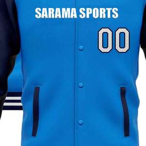 High Quality Wholesale Embroidery <b>Varsity</b> <b>Jackets</b> for Men Winter Solid Color <b>Vintage</b> Baseball <b>Jackets</b> 100% Wool - Product Image 3