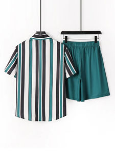 Ensemble de shorts d'été 2 pièces pour hommes à la mode High Street tenue de gymnastique à séchage rapide respirante T-shirt à manches courtes Joggers - Product Image 2