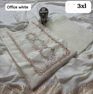 Muselina con estilo de última moda exclusiva de diseñador con pantalón Kurti de gota Patti Work y Dupatta - Product Image 5