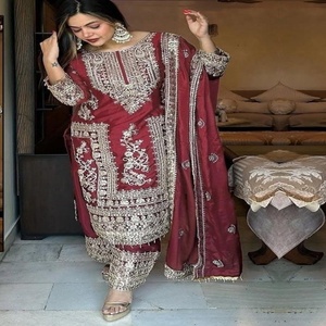 ชินออนคุณภาพสูงพร้อมชุดปักลายสำหรับผู้หญิงผู้ผลิตแฟชั่นและผู้จำหน่ายจาก Surat - Product Image 1