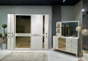 ชุดห้องนอนขนาดคิงไซส์ที่ทันสมัยหรูหราพร้อมที่เก็บของมีเฟอร์นิเจอร์ทันสมัยสำหรับบ้านวิลล่าโรงแรมหรือห้องนั่งเล่น - Product Image 3