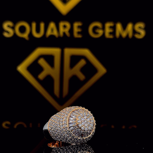 Fully Iced Out <b>Moissanite</b> Diamond <b>Ring</b>, Men's <b>Ring</b>, Hip Hop Round & Baguette Cut <b>Moissanite</b> <b>Ring</b>, Hip Hop Jewelry, Gift for Him - Product Image 2