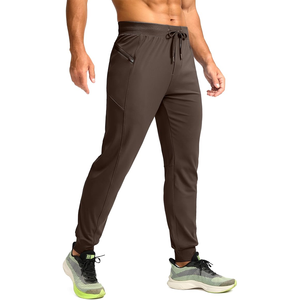 Workout Gym Training Track Joggers Pantalon de survêtement pour homme avec poches zippées, anti-rides, pantalon homme, pantalon teint uni - Product Image 1