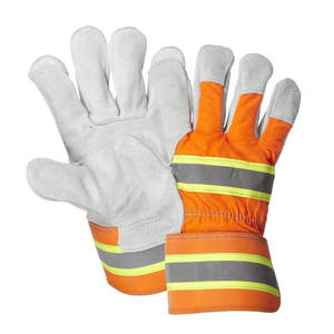 Working Gloves Safety Cowhide Men Hand Driving Leather Work Gloves With Stretchable - Product Image 3