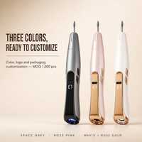 Stylo perceuse à ongles électrique 2-en-1 avec lampe LED, lime à ongles rechargeable pour acrylique, gel, vernis, usage professionnel et domestique