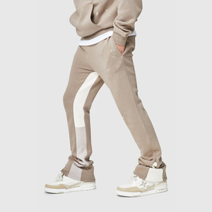 Pantalon cargo décontracté léger en toile 100 % coton, coupe ample et empilée, style évasé, pour homme, sport, vente en gros - Product Image 4
