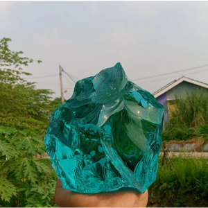 Pierre brute de haute qualité, obsidienne aquamarine brute pour la guérison, cristal brut non poli, pierres précieuses, minéraux rocheux, grossiste - Product Image 5