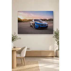 Impression sur toile Fida Blue BMW i8 Under Pastel Sky - Product Image 2