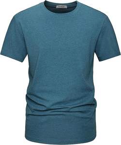 เสื้อยืดคอกลมแขนสั้นผู้ชายคุณภาพสูงสไตล์วินเทจลายตกปลา - Product Image 1