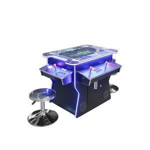 Toda la nueva máquina de mesa de arcade casera preensamblada con trackballs de videojuegos retro 3K y taburetes de Bar cromados - Product Image 3