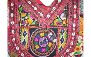 กระเป๋าโบฮีเมียนวินเทจโบฮีเมียนลำลองกระเป๋าผ้าคอตตอนปักลายกระจกมีซิปแต่งรายละเอียดเป็นมิตรกับสิ่งแวดล้อมสำหรับงานแต่งงานพิเศษ - Product Image 2
