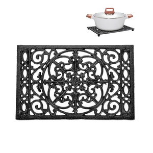 Shiny Red Colored Aluminum <b>Trivets</b> Hot Dishes Pot Holders Thick Hot Pads for Kitchen Heat Resistant Kitchenware Use <b>Trivets</b> - Product Image 4