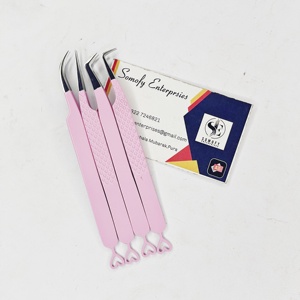 Pinzas Profesionales para Pestañas con Diseño de Corazones Rosa Claro, 90 Grados, Agarre Fuerte, Duraderas, Marca Privada, Sostenibles - Product Image 6