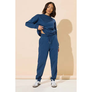 Ensemble de survêtement tendance pour femmes, ensemble de survêtement personnalisé avec logo, ensemble de survêtement à capuche double et pantalon de survêtement à jambes larges en 2 pièces - Product Image 1