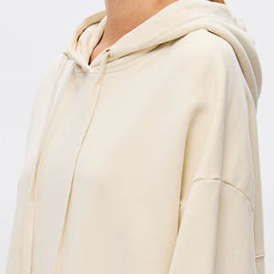 เสื้อฮู้ดโอเวอร์ไซส์แบบลำลองของผู้หญิงเสื้อฮู้ดผ้าฝ้าย100% สำหรับสตรีทแวร์ - Product Image 5