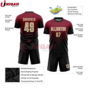Venta al por mayor Original de algodón poliéster uniforme de fútbol personalizado camisetas de fútbol Impresión digital Anti-UV y secado rápido en todos los tamaños - Product Image 3