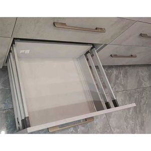 Aodeli Modern Furniture Drawer Large <b>Load</b> Extension Soft Close Telescopic Square Metal for Drawer Box Smoothly Movement Kitchen - Product Image 2