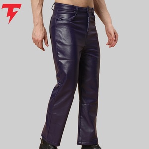 <b>Men</b> <b>Leather</b> <b>Pants</b> Soft <b>Leather</b> Slim Fit Casual Trousers Comfortable Durable Modern Stylish Everyday Wholesale Clothing - Product Image 3