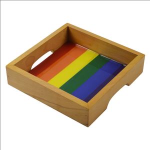 Bandejas de colores arcoíris Diseño de madera de alta calidad Tema LGBTQ para comida Bebida Bandeja para servir Múltiples bandejas modernas para servir Navidad - Product Image 3