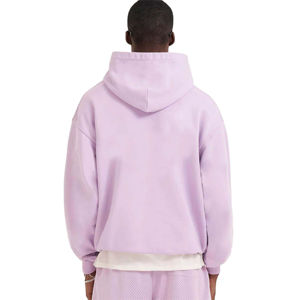 Sudadera con Capucha para Hombre, Corte Regular, Tejido Grueso, 100% Algodón Francés, Color Sólido, Ecológica, con Logotipo Personalizado Bordado, Estilo Urbano para Invierno - Product Image 4