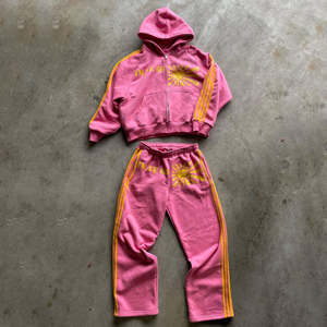 Sweat-shirts personnalisés avec impression sérigraphique et délavage à l'acide, en coton épais, fermeture éclair, survêtement 100% coton molleton - Product Image 6