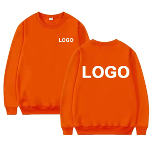 Sweats à capuche imprimés avec logo personnalisé de haute qualité motif solide brodé col rond hiver sweats doublés en polaire 100% coton - Product Image 5